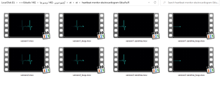 فوتیج ویدویی ضربان قلب - 8 ویدیو از مانیتورینگ ضربان قلب