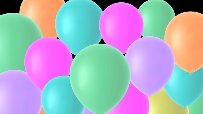فوتیج بادکنک های رنگی - 6 عدد فوتیج موشن گرافیک بادکنک - Image 4