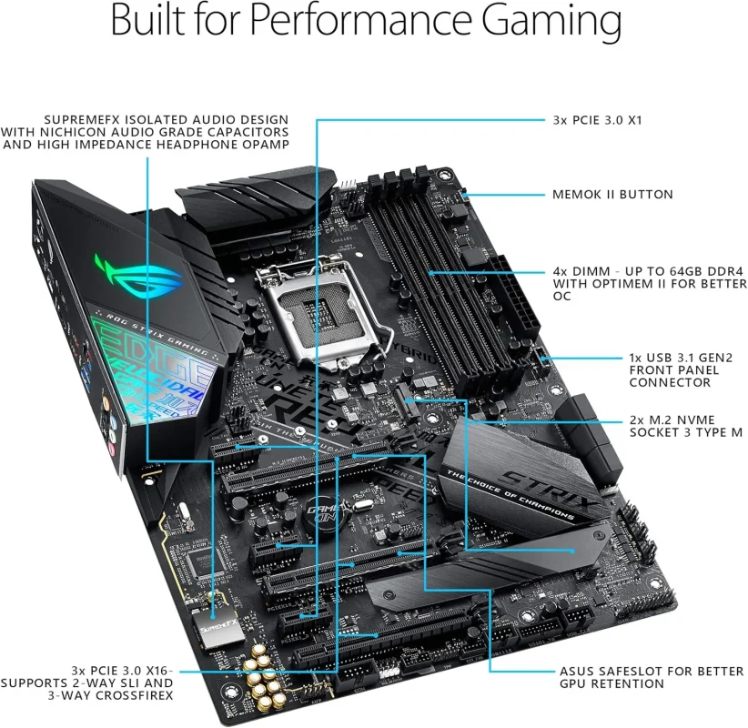خرید مادربرد ایسوس نسل 9 گیمینگ و تدوین - ASUS ROG STRIX Z390 F 1 91INedTUwIL. AC SL1500