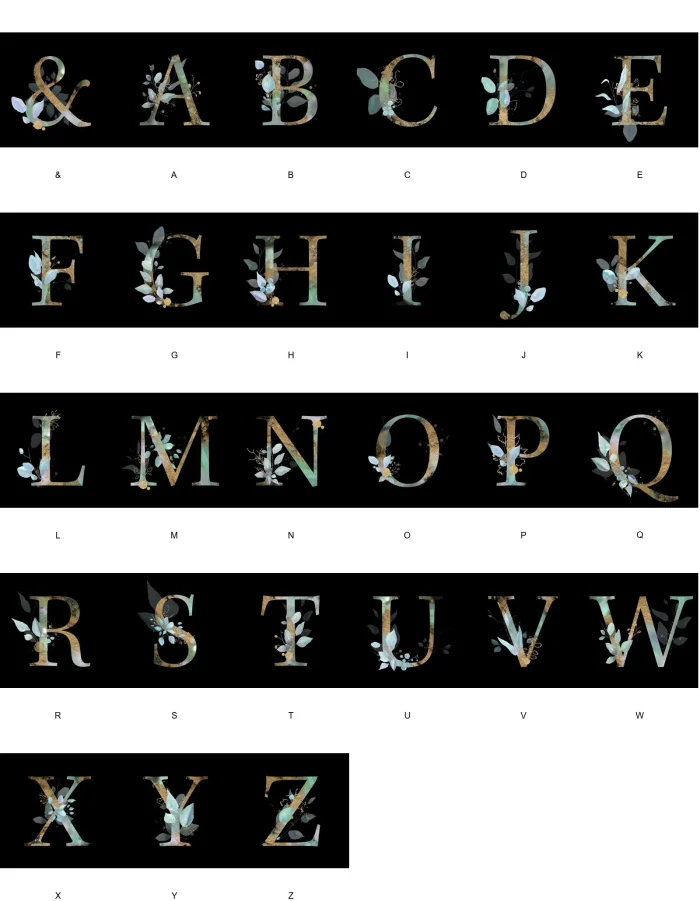 فوتیج ویدویی حروف انگلیسی عاشقانه -مجموعه حروف انگلیسی با تم زیبا - Image 2