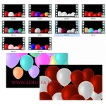 فوتیج ویدیویی بادکنک های رنگی - مجموعه 10 عددی ویدیو ترنزیشن بادکنک - Image 2