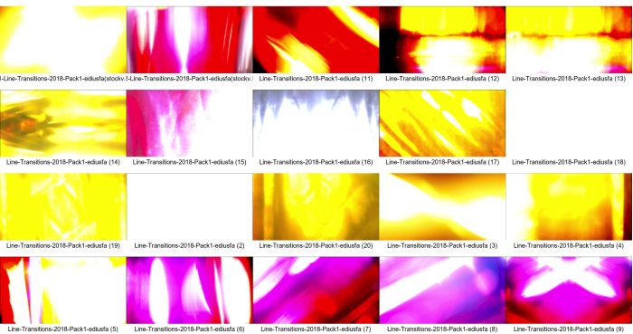مجموعه ویدیویی نوری لیک Line Transitions - مجموعه 20 ویدیو فوتیج - Image 2